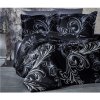 Francúzske obliečky Satén 240x200, 70x90 cm Atlantis black, zipsový uzáver 79240/Z/1970