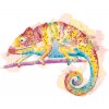 ZUTY Maľovanie podľa čísel - FAREBNÝ CHAMELEÓN NA BIELOM POZADIÍ Rámovanie: bez rámu a bez vypnutia plátna, Rozmer: 40x50 cm