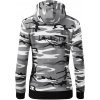 EKG Česká republika - Mikina dámska trendy zipper s kapucňou - M ( Šedý maskáč )