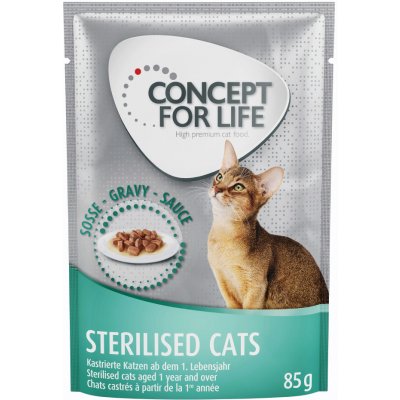 Concept for Life kapsičky, 48 x 85 g - 10 € zľava - Sterilised Cats v omáčke