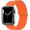 AppleKing silikónový oceánsky remienok pre Apple Watch 42mm / 41mm / 40mm / 38mm - neónovo oranžový - možnosť vrátiť tovar ZADARMO do 30tich dní