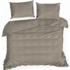 Eurofirany satén obliečky Nova 3 svetlohnedé 200X220 2x70X80