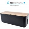 FixPremium - Organizér Káblov - Box na Káble, čierna