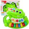 LEAN TOYS Interaktívne detské klavírne svetlá, zvuky, zvieracie zvuky, zelené
