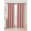 MKLozkoviny.sk Blackout závesy Elias púdrové - 140 × 280 cm (2 ks) - krúžky