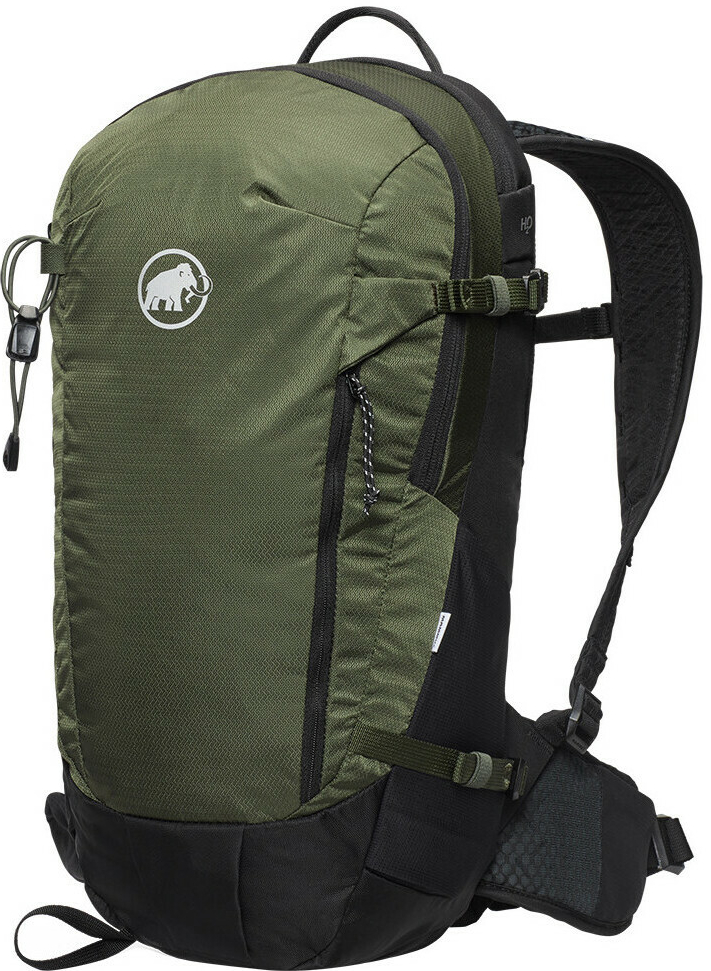 Ľahká a praktická Mammut Lithium 15l Women v elegantnej kombinácii tmavšej močiarovej a čiernej farbe – ideálna na turistiku a každodenné použitie.