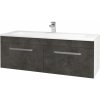 Dreja Umývadlová skrinka ASTON SZZ2 120 - N01 Biela lesk / Úchytka T01 / D16 Tmavý betón