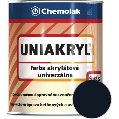 S2822 Uniakryl 0199 čierna 0,75kg farba na značenie ciest, na asfalt a betón