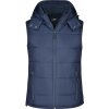 James & Nicholson | JN 1005, Dámska vesta s kapucňou, modrá navy, XL