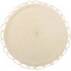 Dizajnová podložka na stôl v béžovej farbe s jemným lemovaním Priemer kruhu: 38 cm béžová