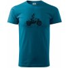 Celý život na výletě - motorka - Klasické pánske tričko - S ( Petrolejová )