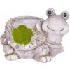 Strend Pro Dekorácia MagicHome, Korytnačka s kvetináčom, keramika, prírodná, 38x29,5x25 cm