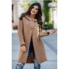 Fashionweek Dámsky exclusive elegantný farebný sveter kabát s kapucňou HONEY S/M/L Farba: Camel, Veľkosť: Universal