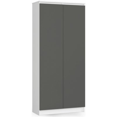 Ak furniture R 80 cm CLP biela/sivá