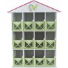 DREVENÁ STAJŇA S 12 BOXMI DOMČEK PRE KONE 41X19X53 CM KIDS GLOBE