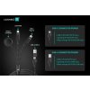 CONNECT IT Nabíjecí kabel Wirez 6v1, USB-C/USB, Lightning, Bezdrátová nabíječka na hodinky, 1.25m, černá CCA-2300-BK Connect IT
