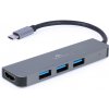 Gembird USB-C 2v1 multiport húb + HDMI A-CM-COMBO2-01