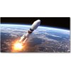 Foto obraz akrylový Kozmická raketa 100x50 cm