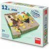 Dino Drevené kocky Domáce zvieratká RETRO 12 ks