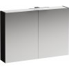 Zrkadlová skrinka s osvetlením Laufen BASE 100x18,5x70 cm čierna H4028521102631