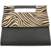 Kožená kabelka 230 tmavá zebra Made in Italy