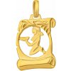 Silvego Zlatý prívesok znamenie zverokruhu Panna - pergamen SILVEGOB102630GY09