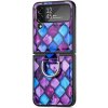 Kryt Painting Ring case Fialové šupiny – Samsung Galaxy Z Flip 4