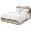 Čalúnená boxspring posteľ s úložným priestorom Ambra Lux 120x200 - béžová