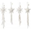 Ferm Living Vianočné ozdoby Vela Star, set 4 ks – prírodné