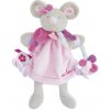 Doudou Plyšová maňuška myška 28 cm