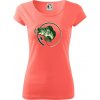 Ryba s prútom - Dámske tričko Pure - 2XL ( Korálová )