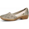 Rieker dámske komfortné poltopánky - metalické - 36
