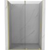 Mexen Velar, posuvné dvere do otvoru 160x200 cm, 8mm číre sklo, zlatá matná, 871-160-000-01-55