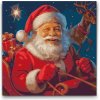 Vymalujsisam.sk Maľovanie podľa čísiel - Santa Klaus Veľkosť: 50x50cm, Rám: Bez rámu, iba zrolované plátno