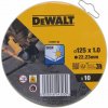 DT3507 DEWALT 10KS ŘEZNÝCH KOTOUČŮ NA NEREZ 125 X 1,0MM