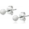 Šperky eshop - Strieborné puzetové náušnice 925 - hladká gulička, 3 mm X40.2