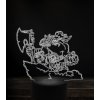 Beling 3D lampa,from hellscream, 7 Farebná V1LH