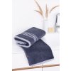 Matějovský BORNEO uteráky, osušky - ové s ovou bordúrou antracit Bavlna 70x140 cm