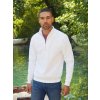 White Men's Zip Neck Sweat Fruit of the Loom biela M Fruit of the Loom 5904882133434