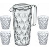 Koziol Džbán a poháre CRYSTAL 1,6 l + 4 x 250 ml