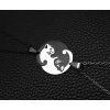 B-TOP Unisex nerezové náhrdelníky YIN YANG MAČKY