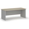 Kancelársky písací stôl PRIMO GRAY, 180x80 cm, sivá/dub prírodný