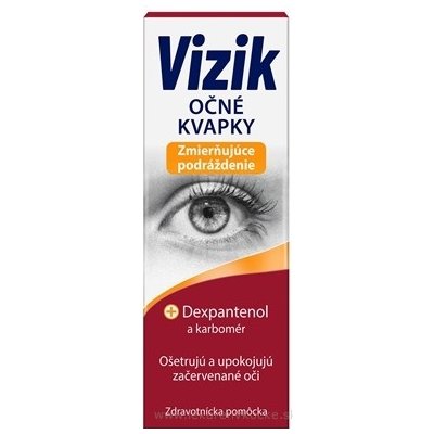 VIZIK Očné kvapky Zmierňujúce podráždenie dexpanthenol a karbomer 1x10 ml