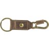 G r e e n B u r r y S c h l ü s s e l a n h ä n g e r L e d e r 1 2 x 3 c m m i t K a r a b i n e r V i n t a g e a n t i k b r a u n