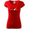 EKG akustická gitara - Dámske tričko Pure - 3XL ( Červená )