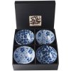 Made In Japan Set misek Blue Plum & Cherry Blossom Design 250 ml 4 ks