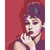 ZUTY Maľovanie podľa čísel - AUDREY HEPBURN 02 Rámovanie: vypnuté plátno na rám, Rozmer: 80x100 cm