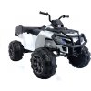 Megacar detská veľká silná elektrická štvorkolka BDM0909, LED svetlá, EVA kolesá, MP3, USB, SD 2x45W, 24V, biela