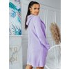Fashionweek Mega tlustý pletený svetr kabát s kapuci TOP TREND 3681 Farba: vřes-lila, Veľkosť: Universal