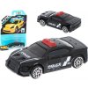 KIK KX5586_1 Kovové auto policie černá 7cm